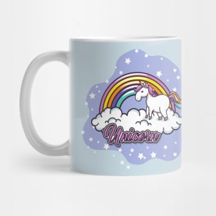 Cute Little Unicorn & Rainbow On Cloud Mug